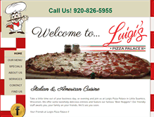 Tablet Screenshot of luigispizzapalaceii.com